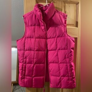 Lands end M pink puffer vest